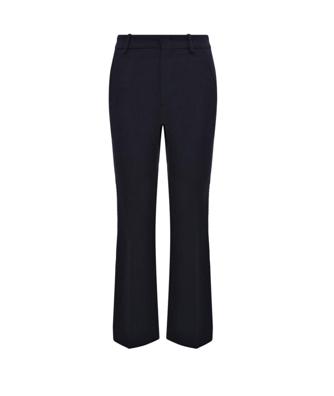 GUCCI Темно-синие вискозные брюки широкие, фото 1