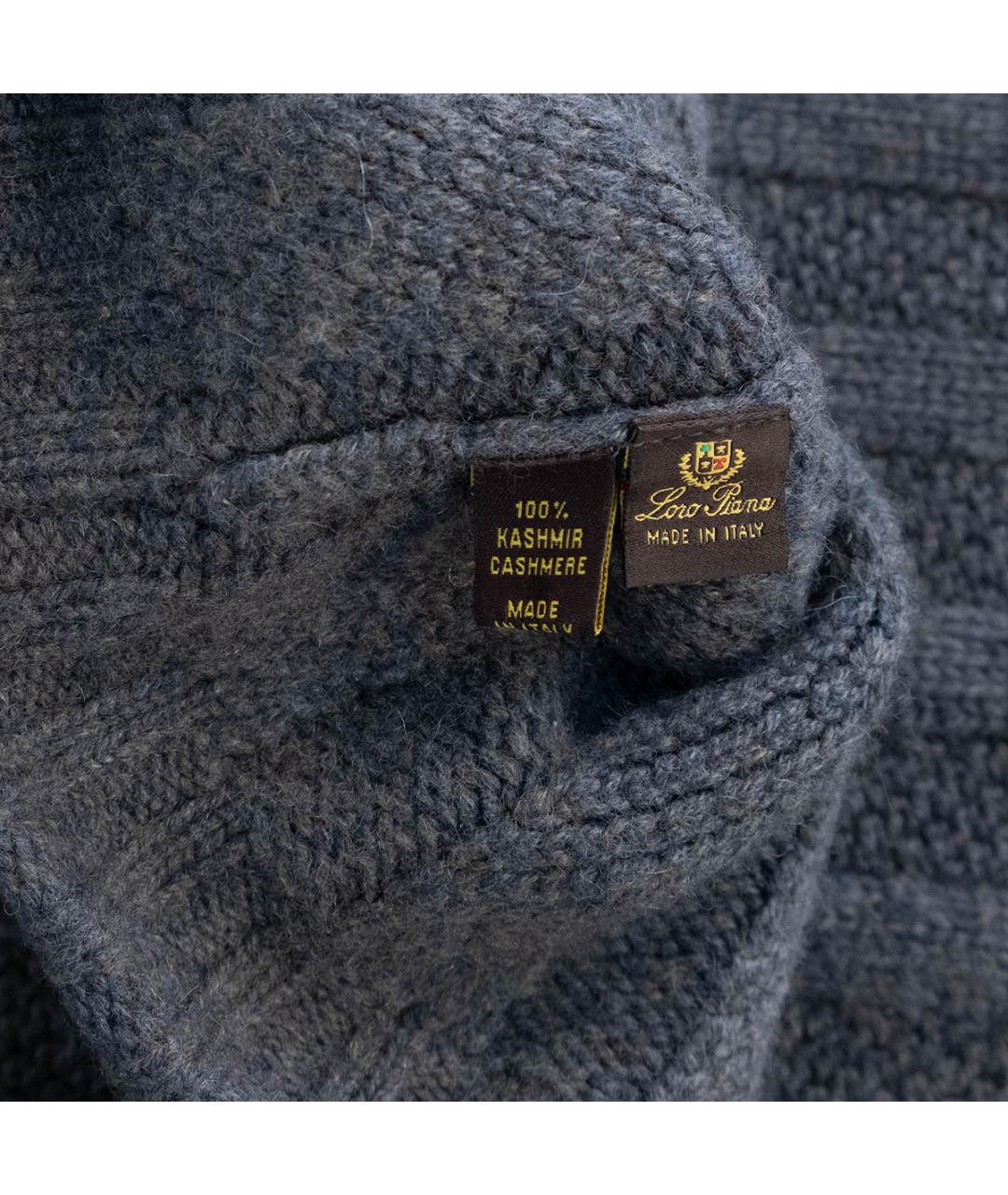 LORO PIANA Серый кашемировый шарф, фото 3