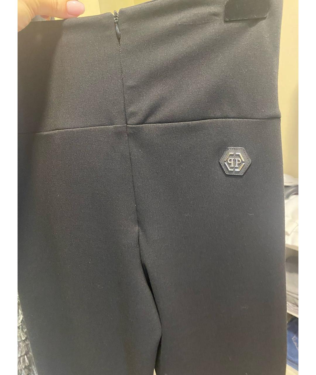 PHILIPP PLEIN Черные леггинсы и велосипедки, фото 6