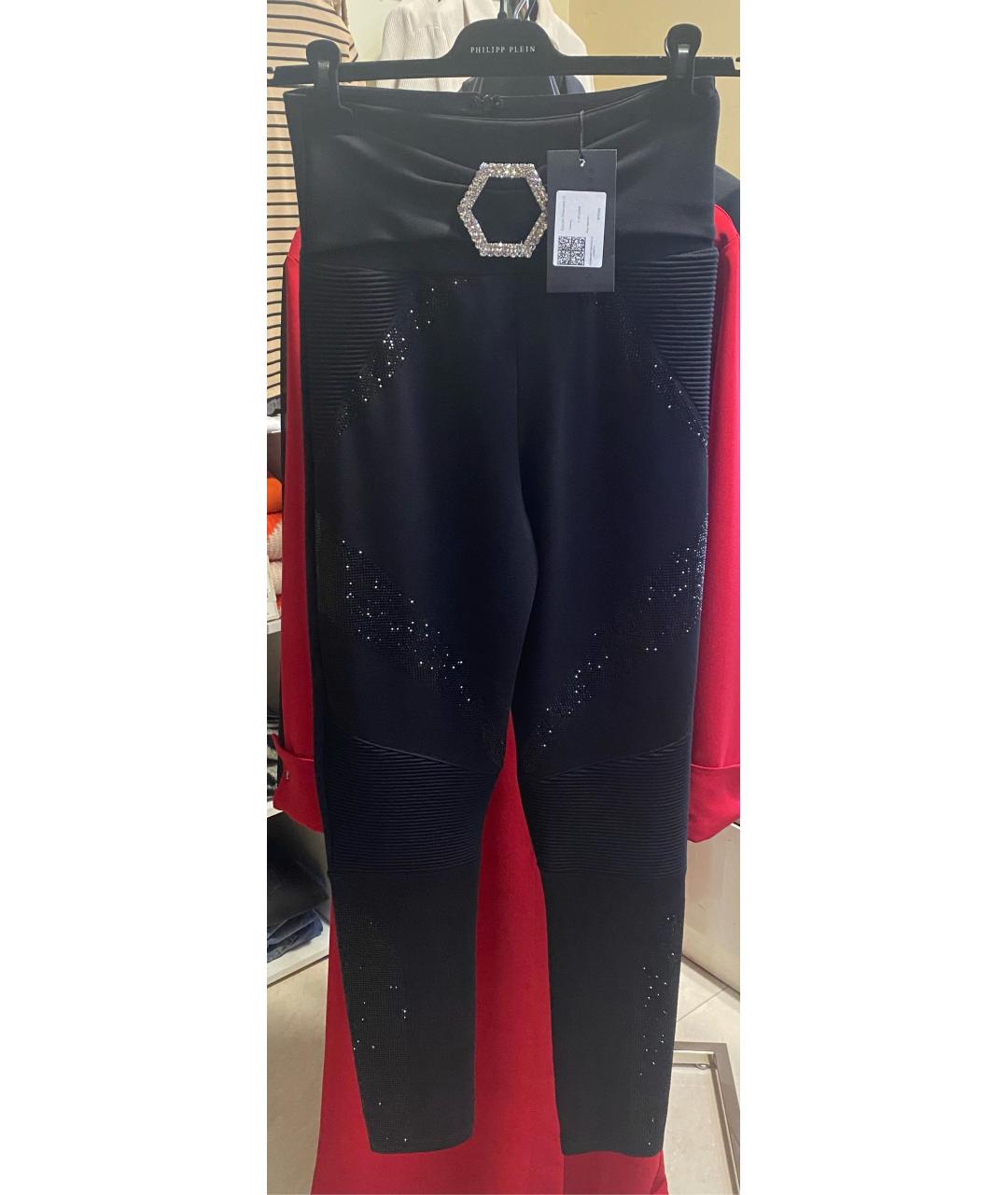 PHILIPP PLEIN Черные леггинсы и велосипедки, фото 8