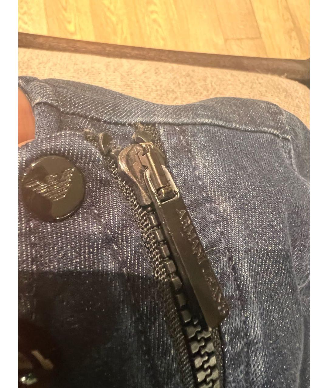 ARMANI JEANS Темно-синее хлопковое повседневное платье, фото 4