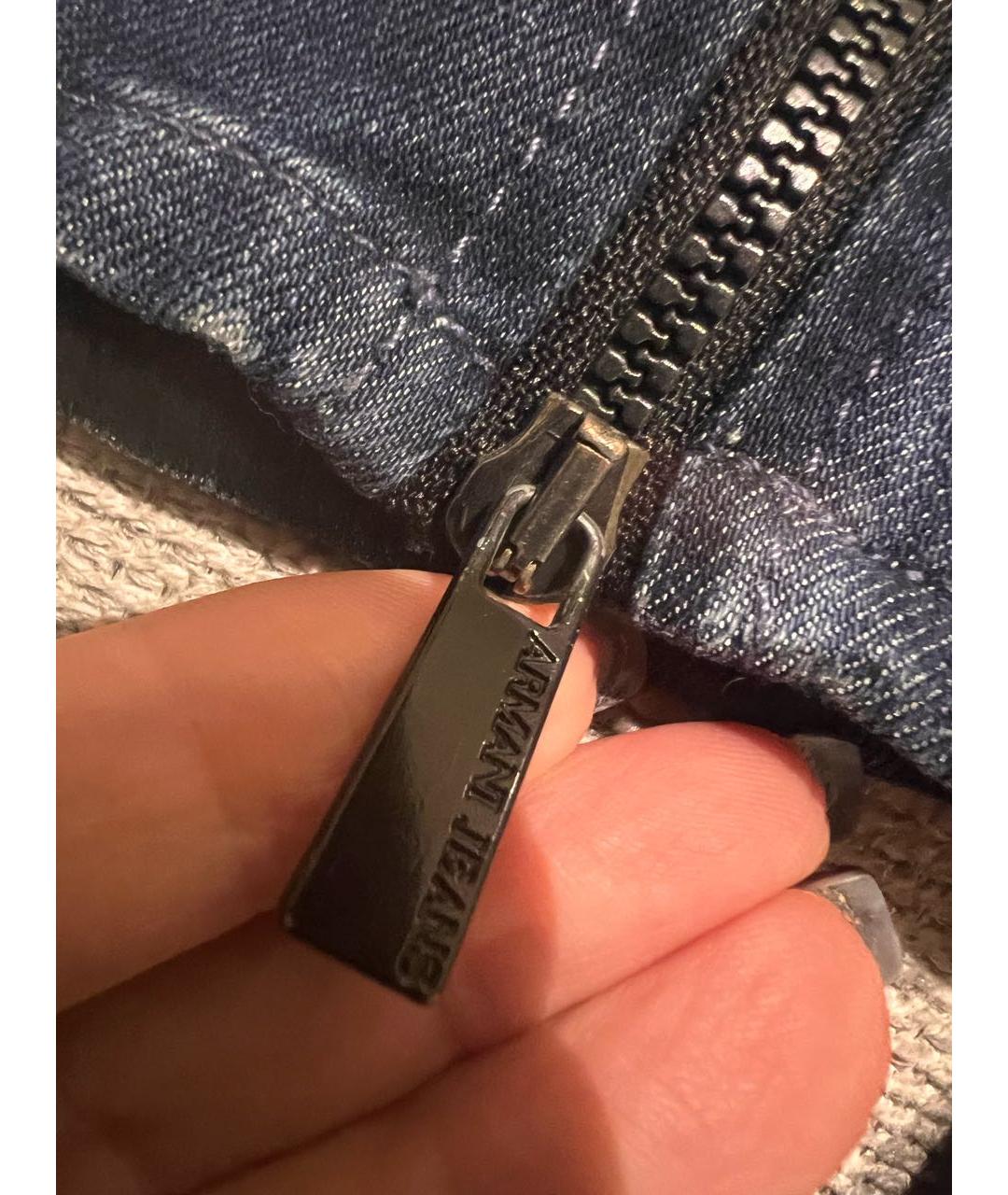 ARMANI JEANS Темно-синее хлопковое повседневное платье, фото 5