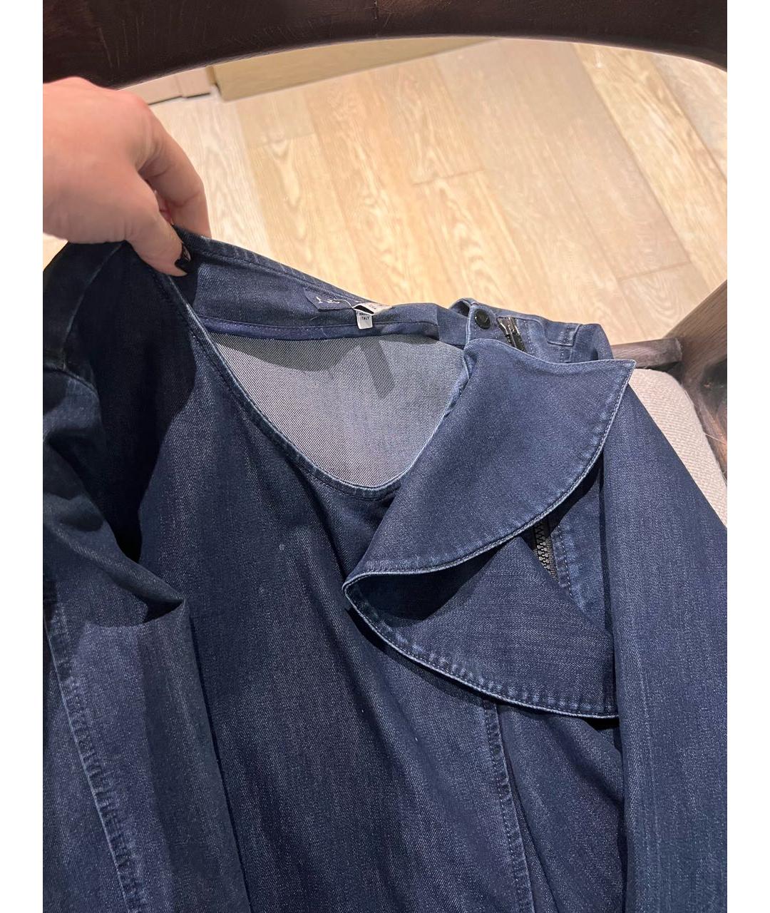 ARMANI JEANS Темно-синее хлопковое повседневное платье, фото 8