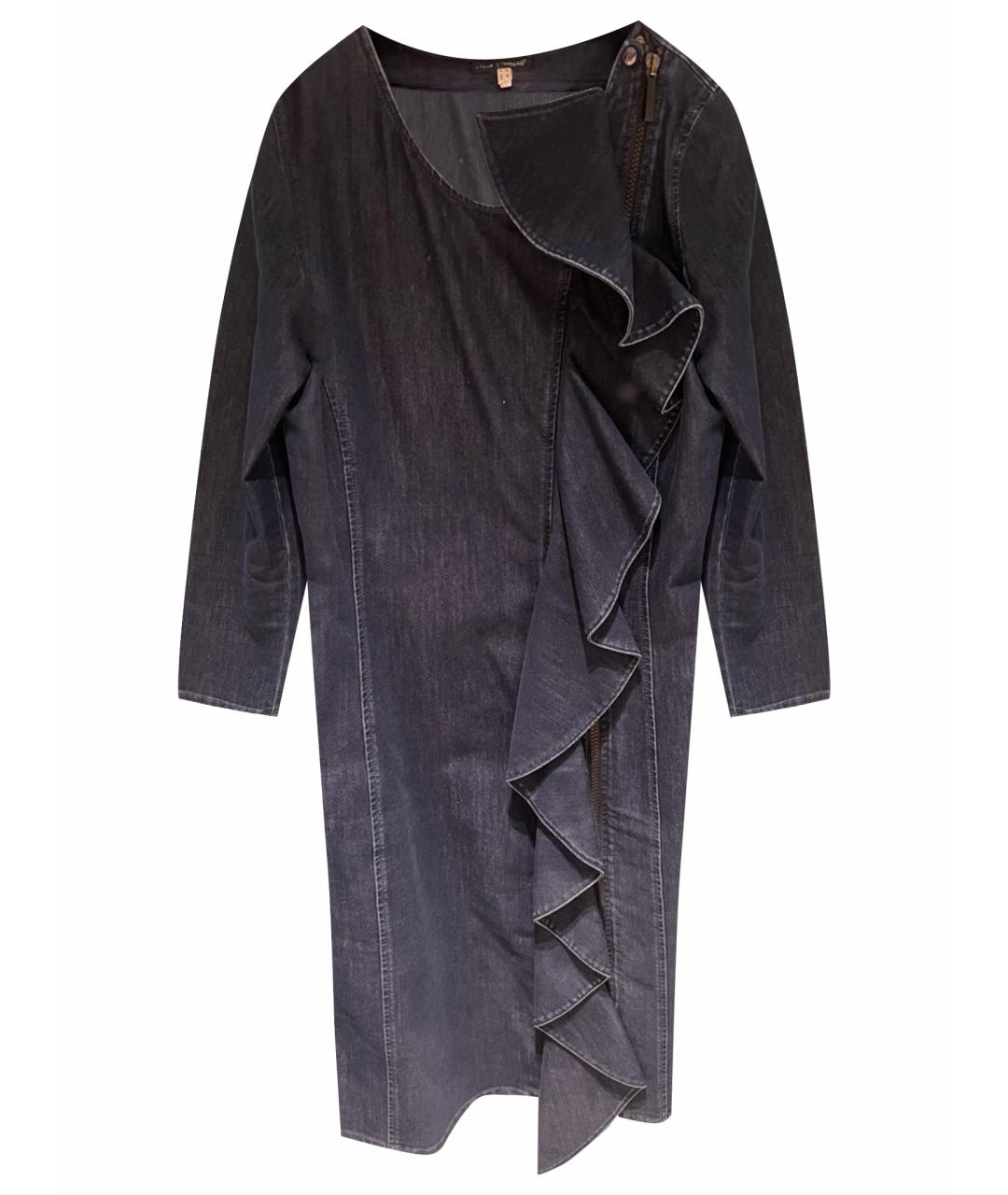 ARMANI JEANS Темно-синее хлопковое повседневное платье, фото 1