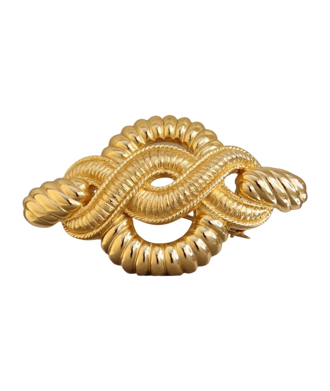 CHRISTIAN DIOR Золотая металлическая булавка / брошь, фото 1