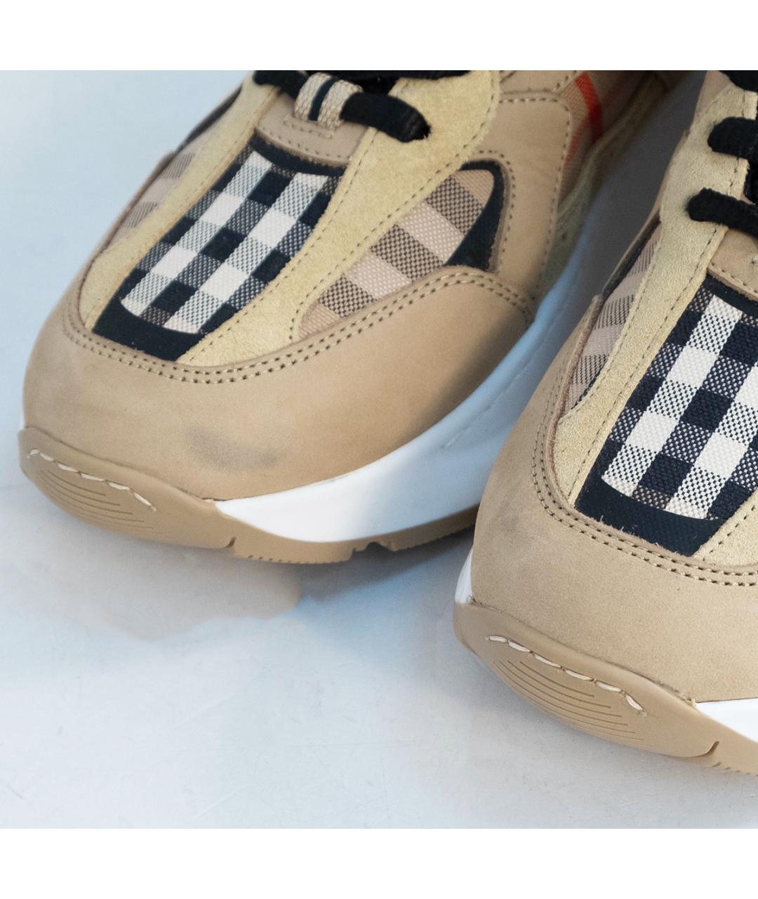 BURBERRY Бежевые кроссовки, фото 3