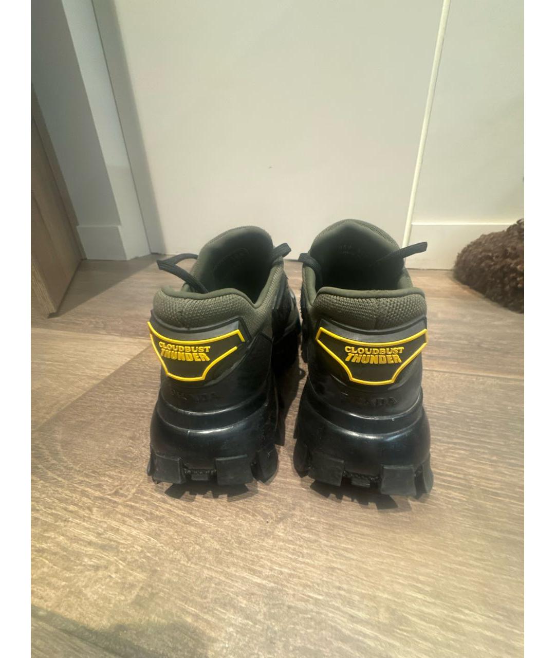 PRADA Хаки кроссовки, фото 4