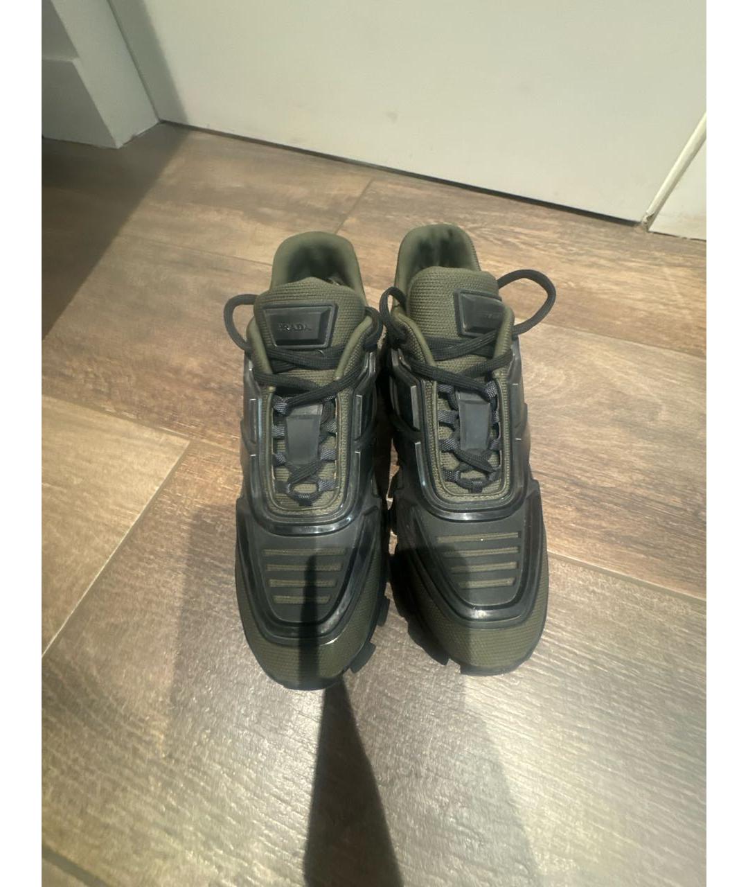 PRADA Хаки кроссовки, фото 2
