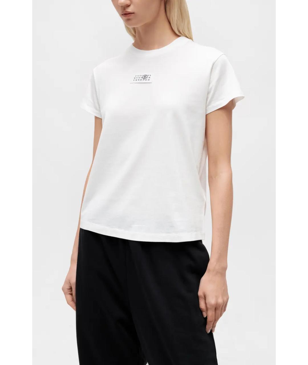 MAISON MARGIELA Белая хлопковая футболка, фото 2