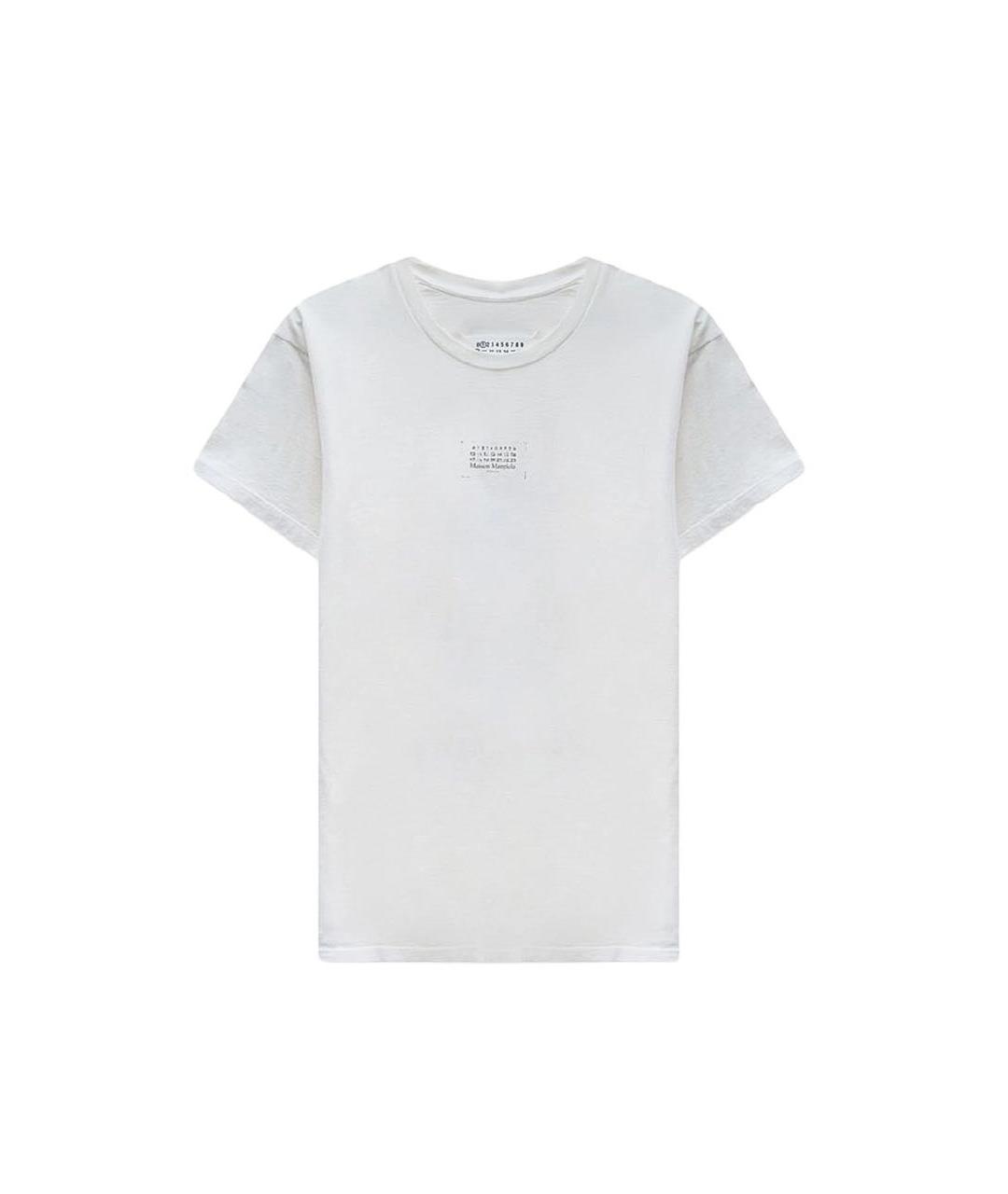 MAISON MARGIELA Белая хлопковая футболка, фото 1