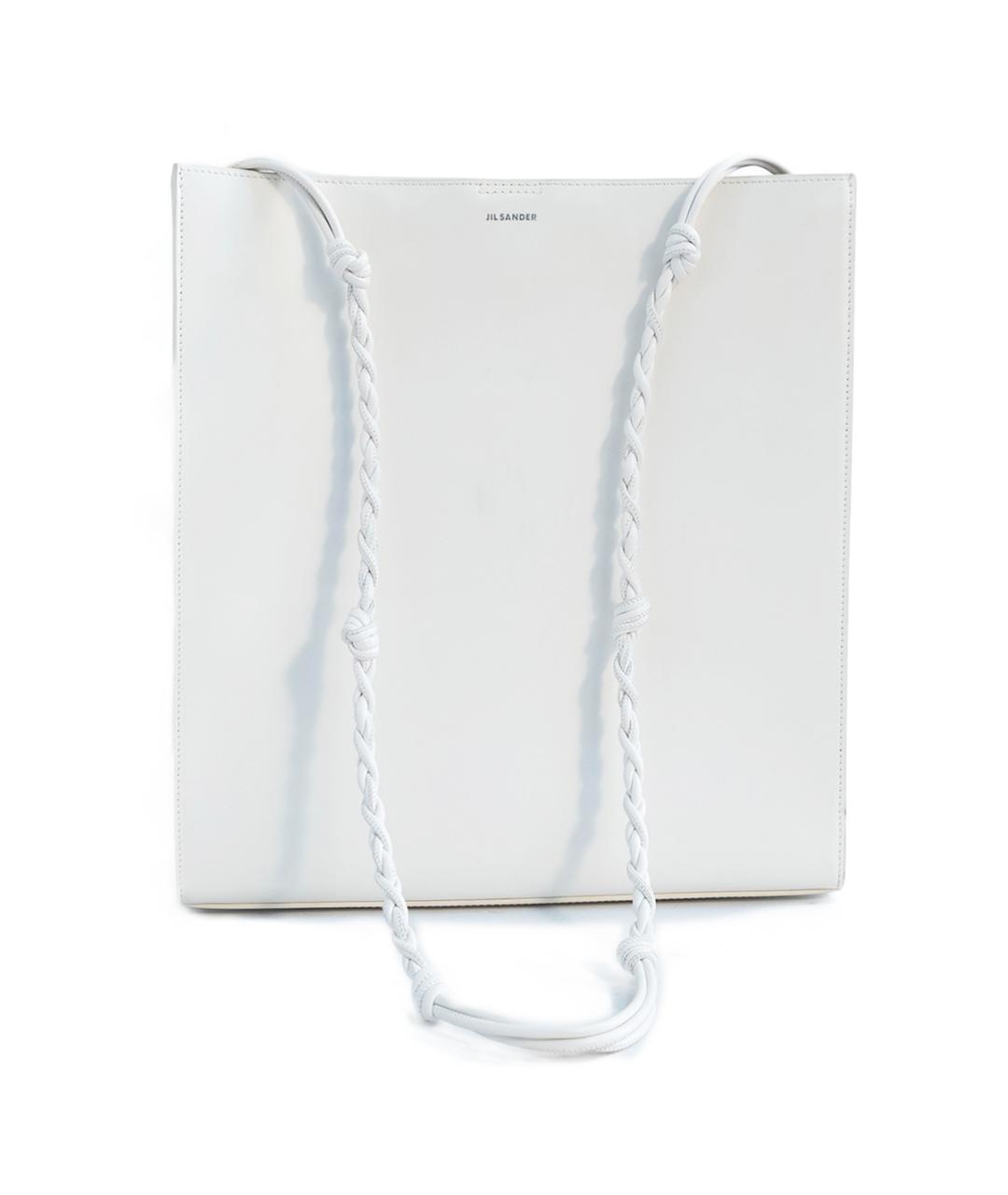 JIL SANDER Белая кожаная сумка через плечо, фото 1