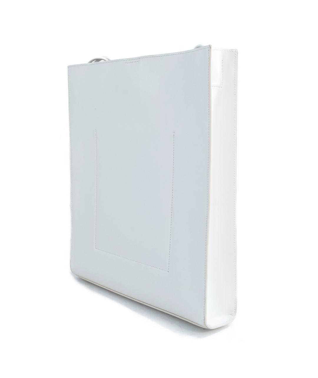 JIL SANDER Белая кожаная сумка через плечо, фото 3