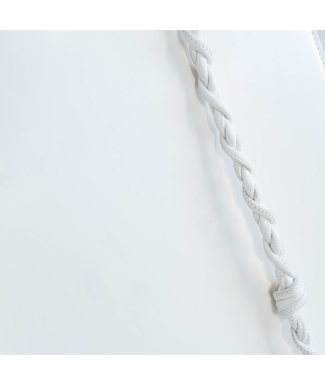 JIL SANDER Белая кожаная сумка через плечо, фото 5