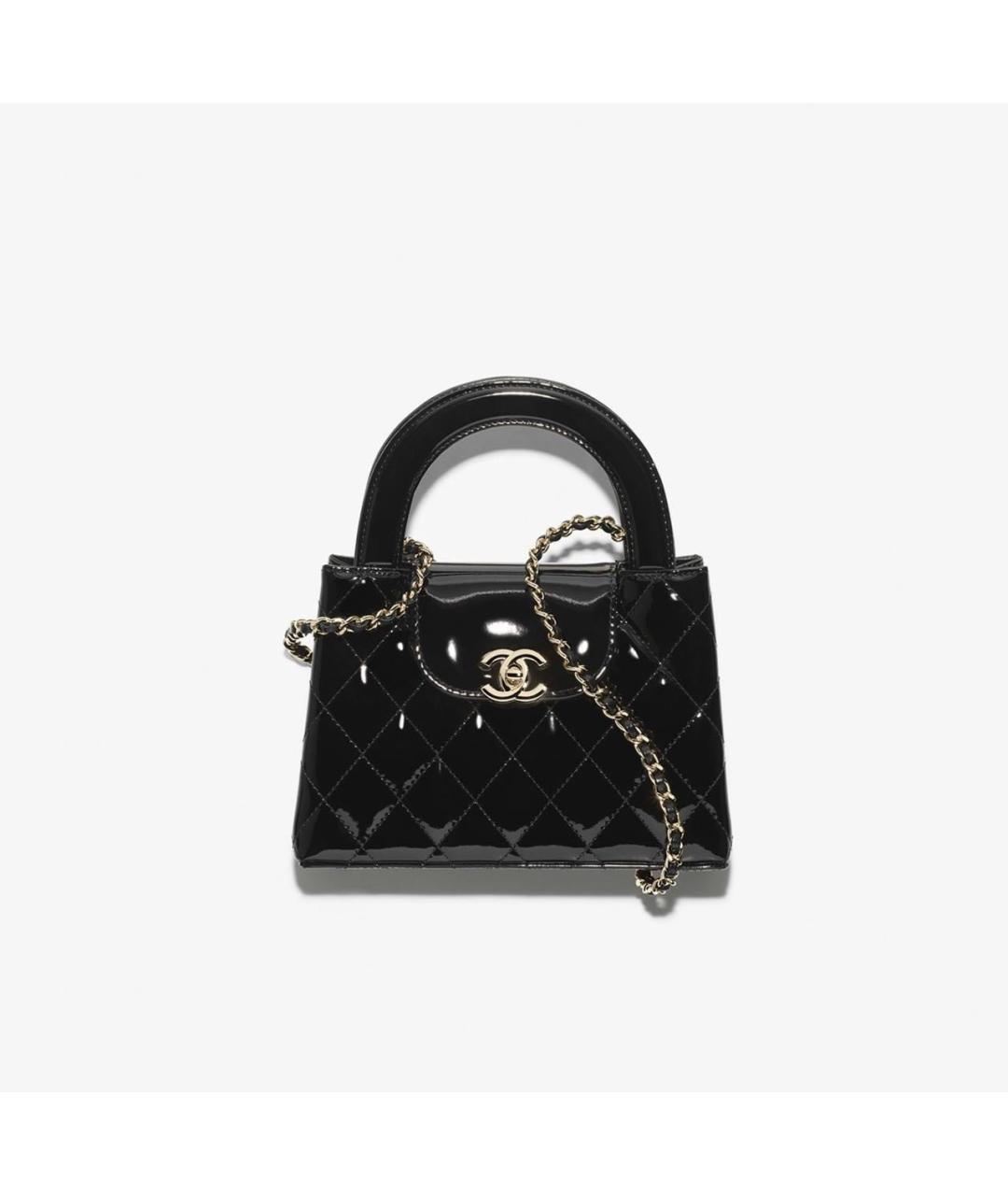 CHANEL Черная кожаная сумка через плечо, фото 5