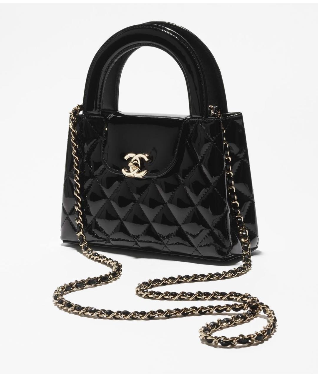 CHANEL Черная кожаная сумка через плечо, фото 2