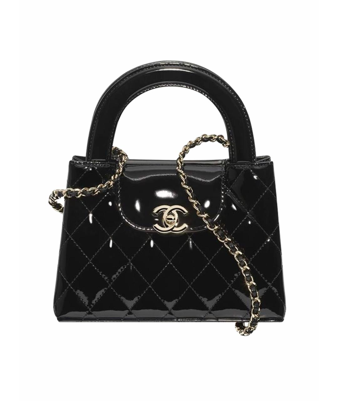 CHANEL Черная кожаная сумка через плечо, фото 1