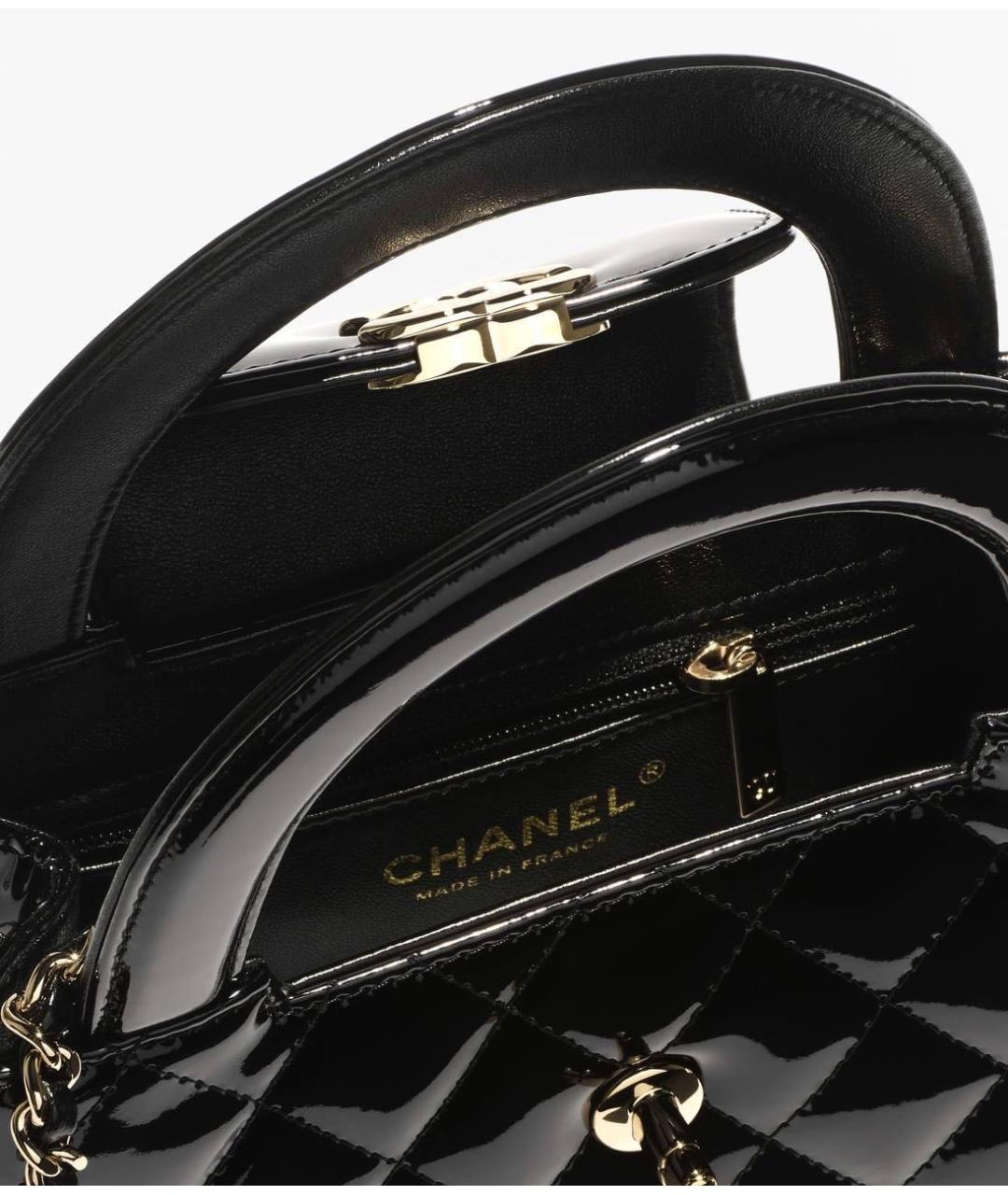 CHANEL Черная кожаная сумка через плечо, фото 4