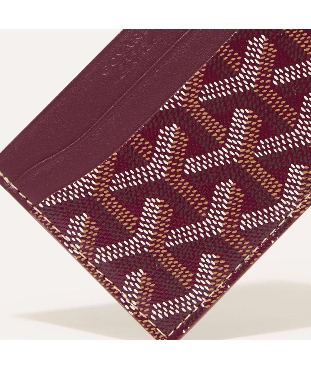 GOYARD Бордовый кожаный кардхолдер, фото 3