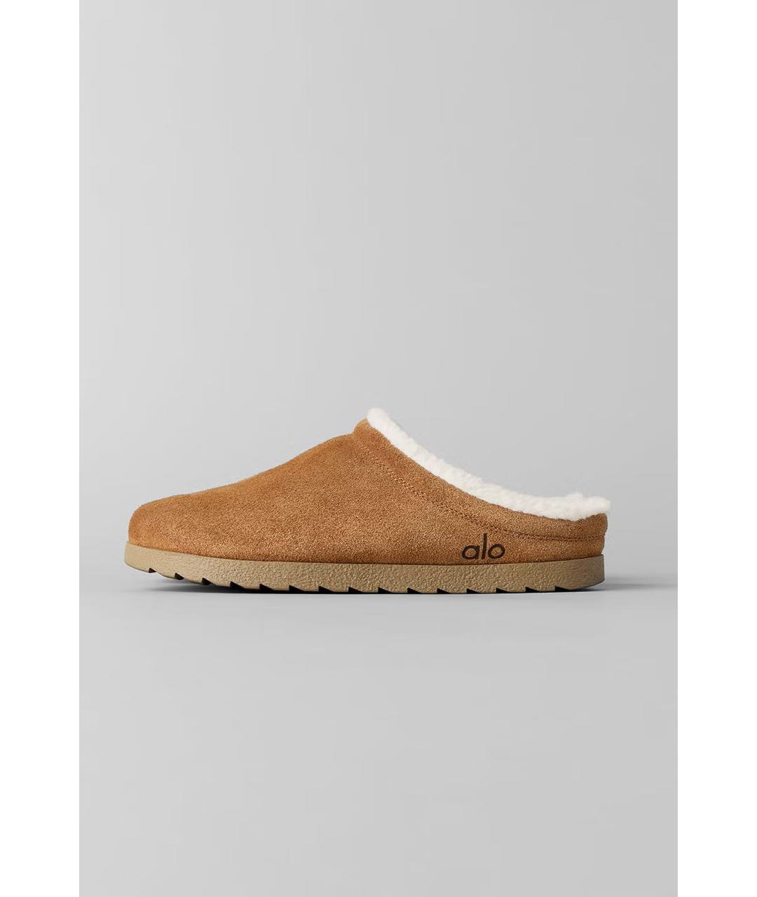 ALO YOGA Коричневые замшевые шлепанцы, фото 6