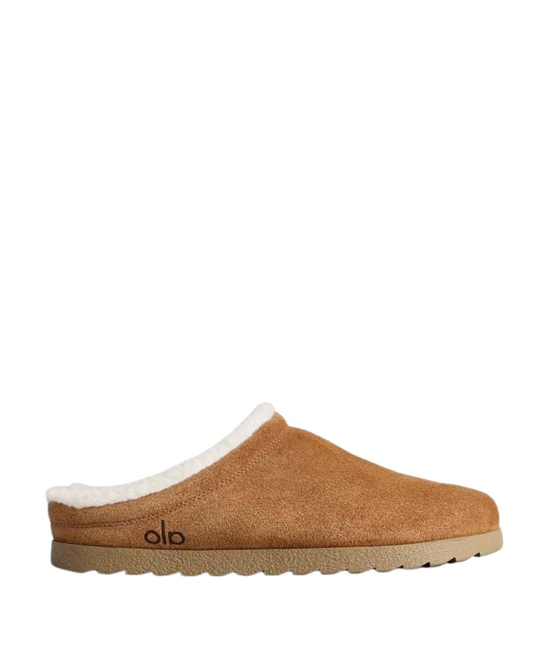 ALO YOGA Коричневые замшевые шлепанцы, фото 7