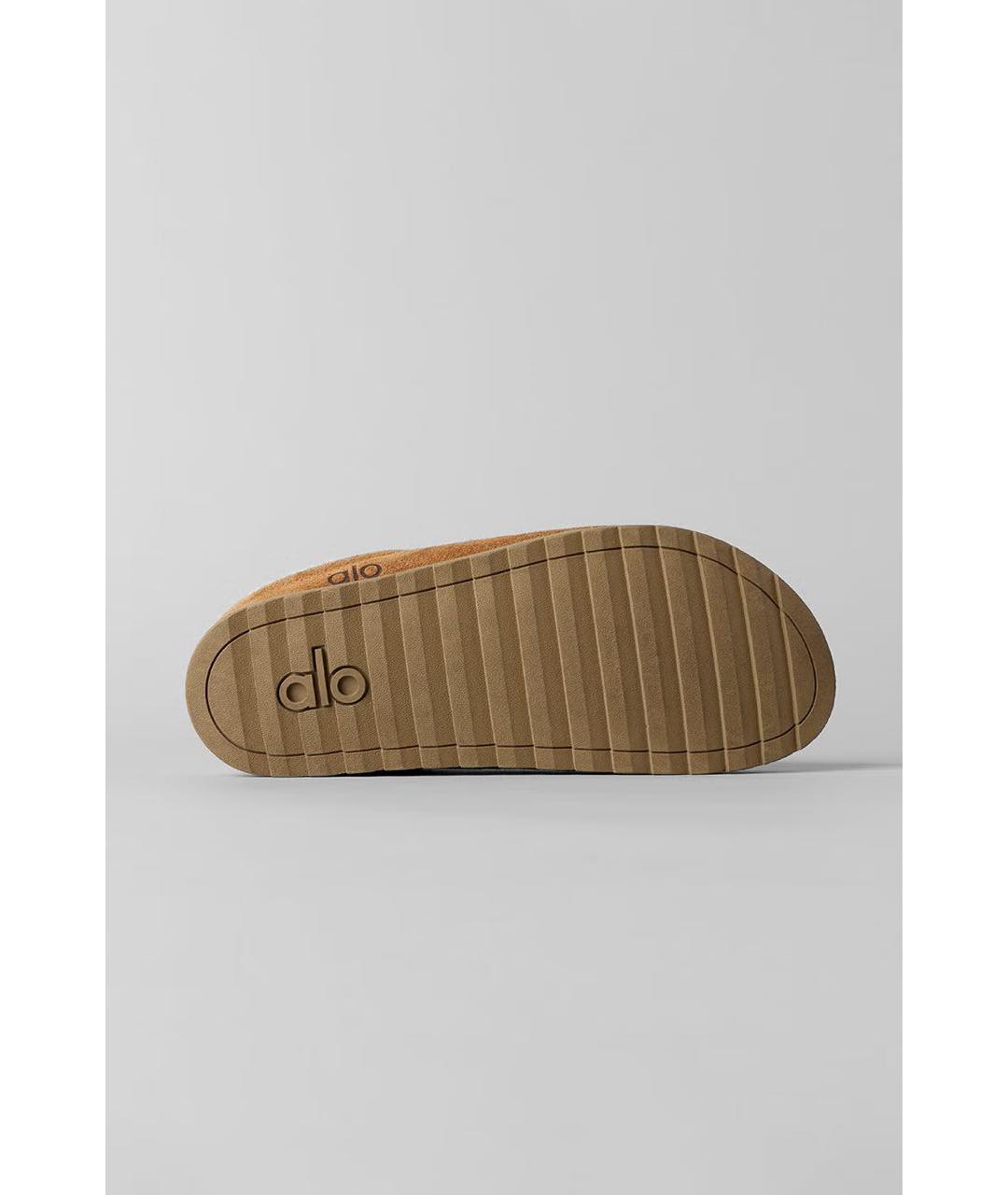 ALO YOGA Коричневые замшевые шлепанцы, фото 5