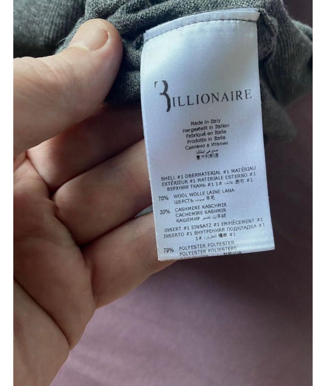 BILLIONAIRE Серый шерстяной джемпер / свитер, фото 5