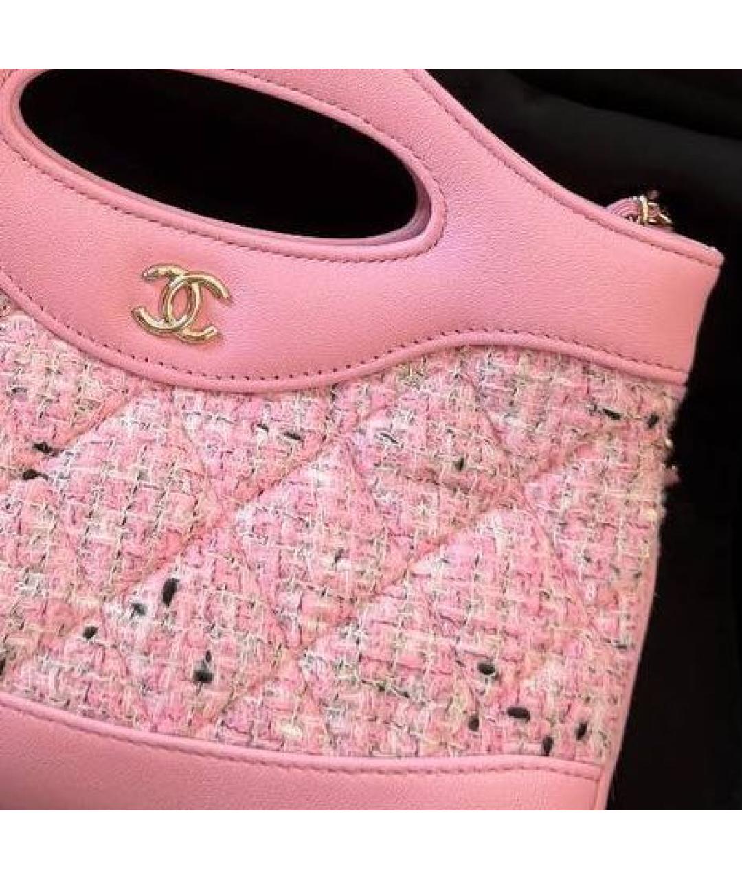 CHANEL Розовая сумка с короткими ручками, фото 2