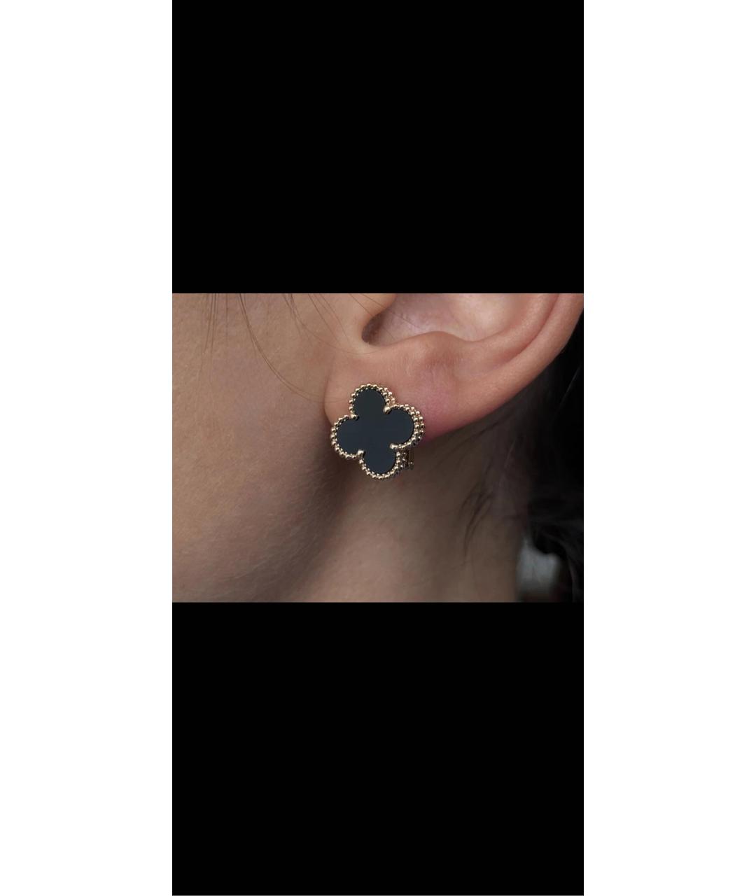 VAN CLEEF & ARPELS Черные серьги из белого золота, фото 3