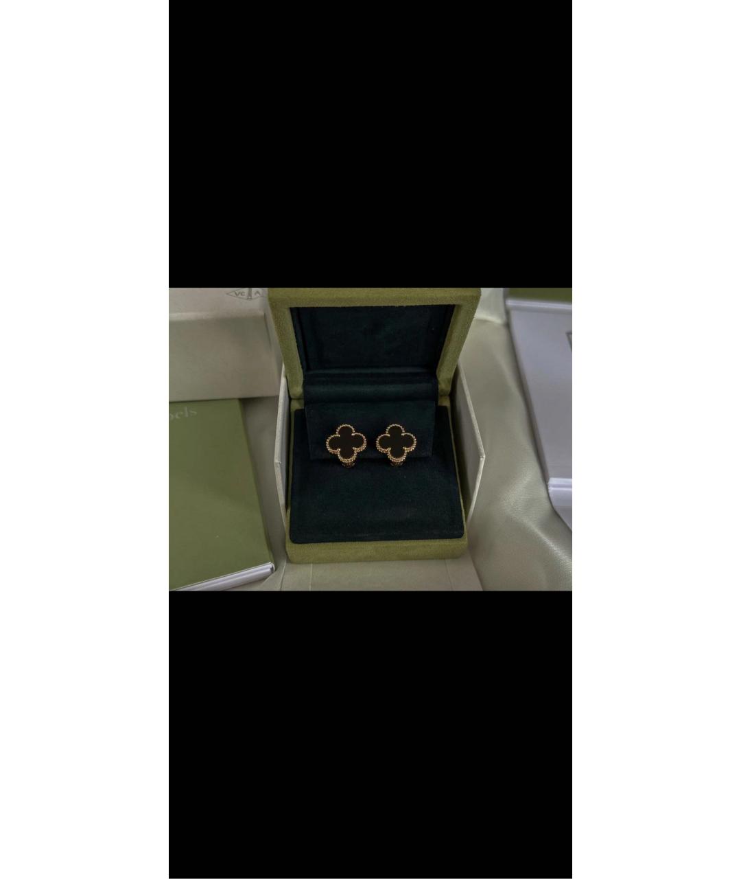 VAN CLEEF & ARPELS Черные серьги из белого золота, фото 4