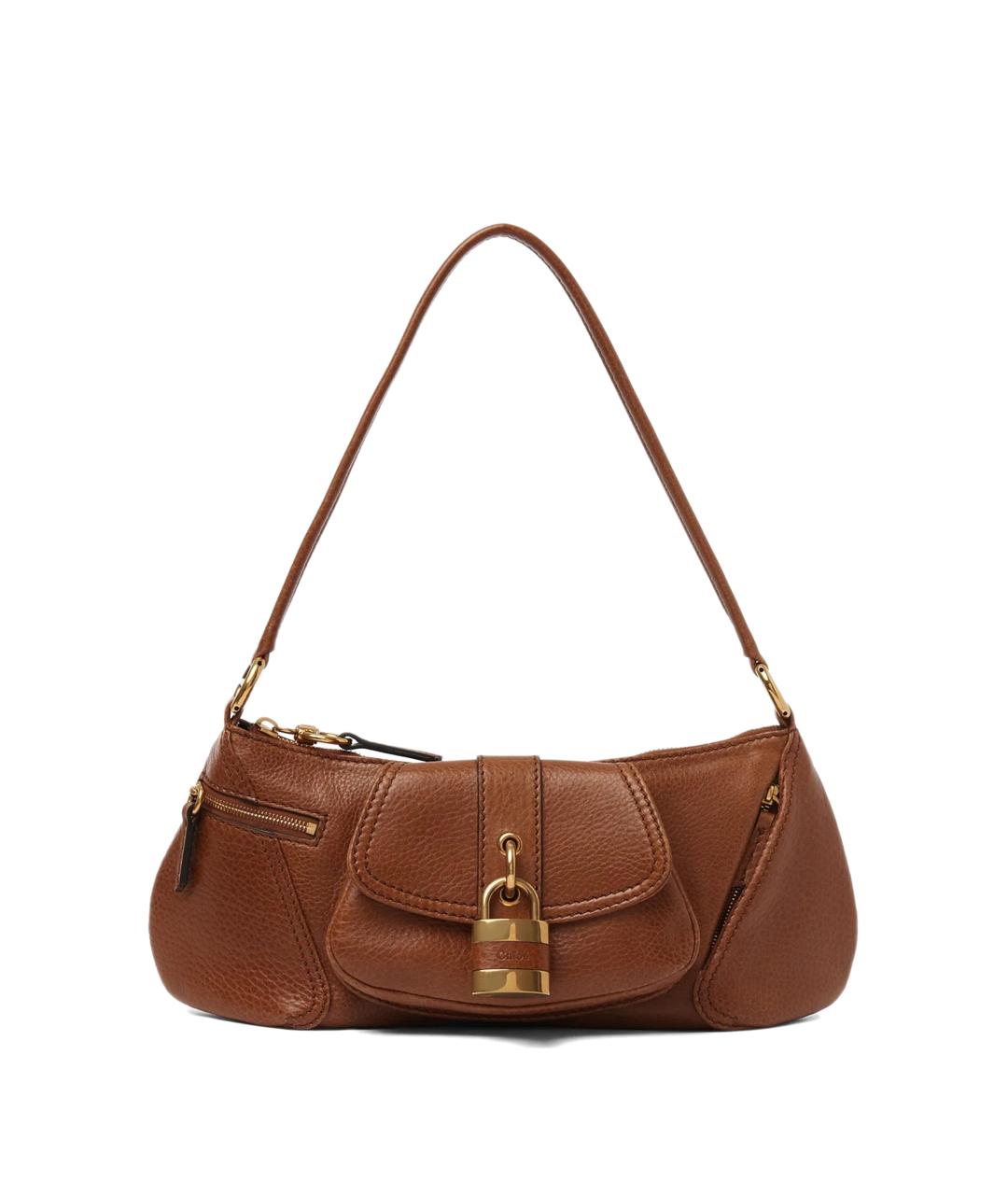 CHLOE Коричневая кожаная сумка через плечо, фото 1