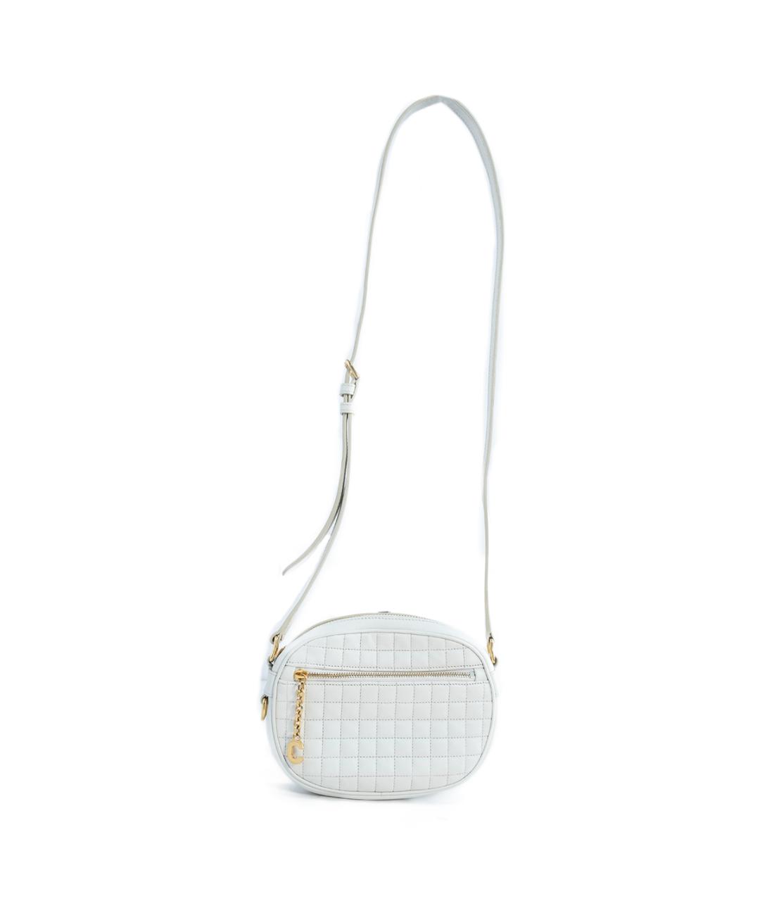 CELINE Белая кожаная сумка через плечо, фото 1