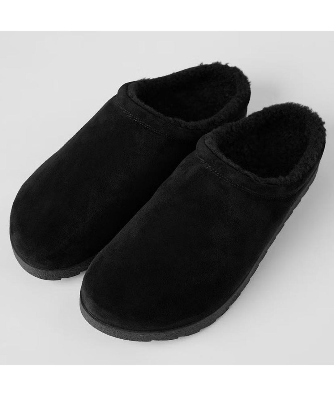 ALO YOGA Черные замшевые шлепанцы, фото 2