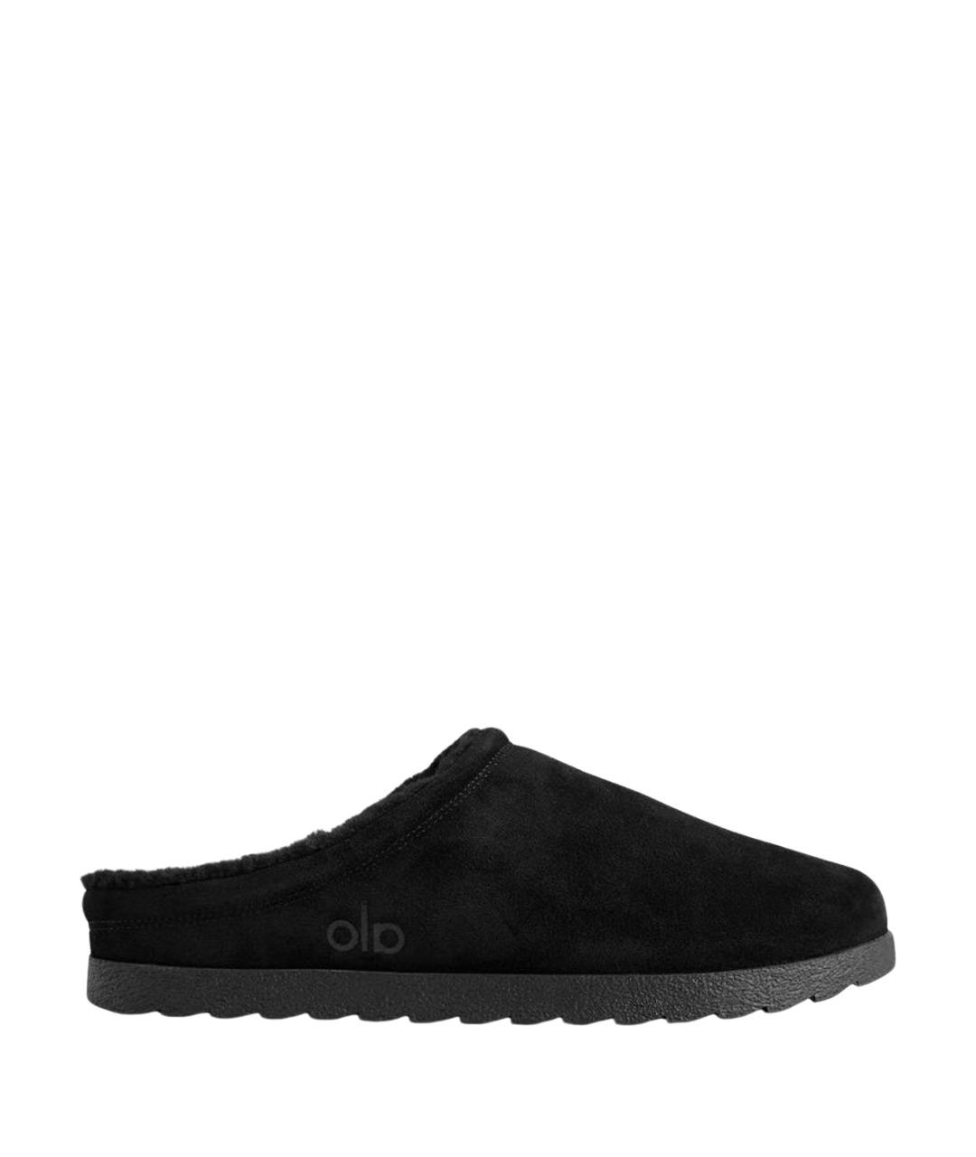 ALO YOGA Черные замшевые шлепанцы, фото 1