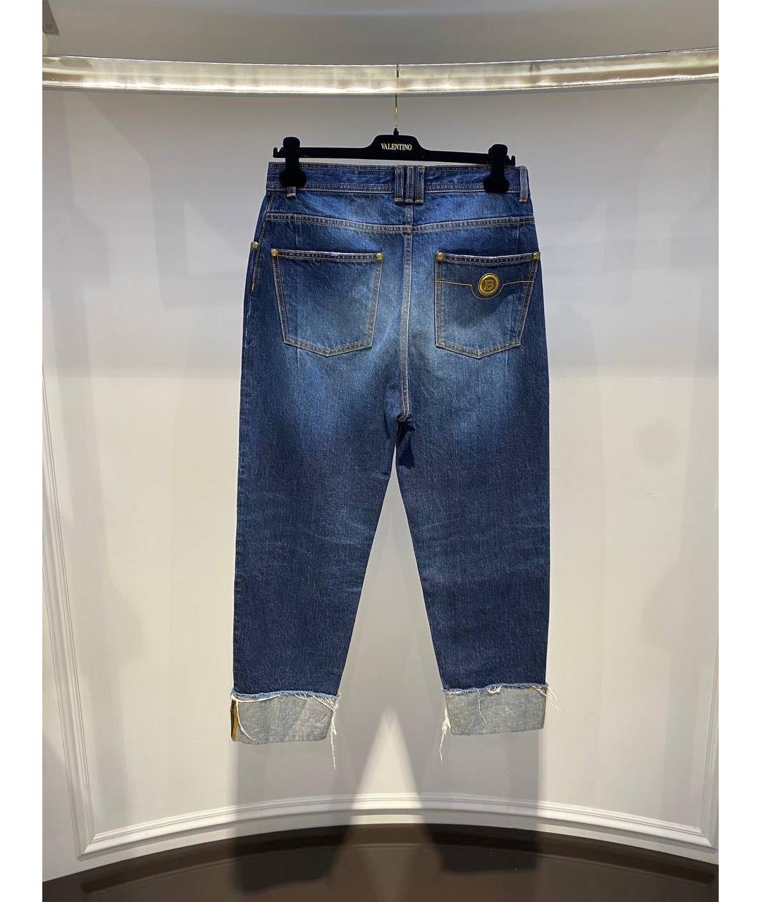 BALMAIN Синие хлопковые прямые джинсы, фото 2