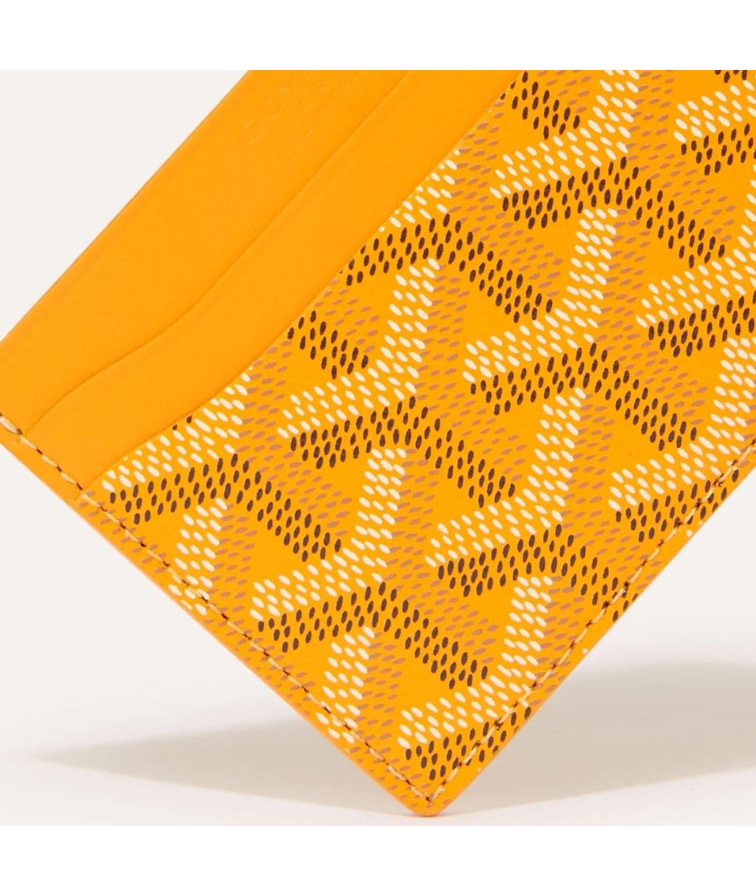 GOYARD Желтый кожаный кардхолдер, фото 3