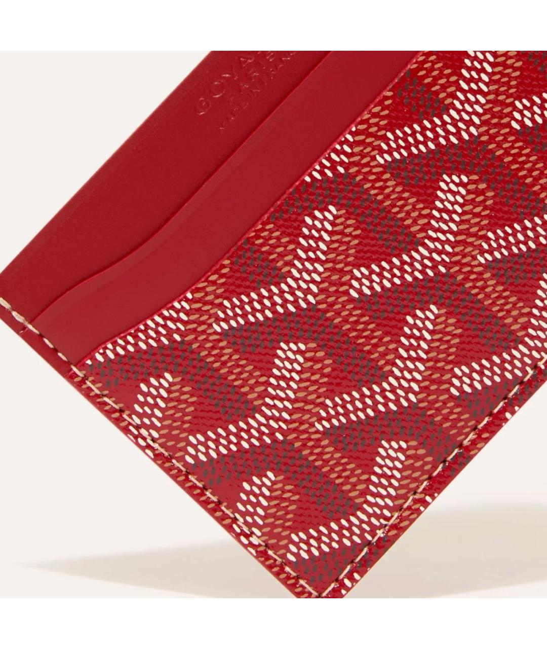 GOYARD Красный кожаный кардхолдер, фото 3