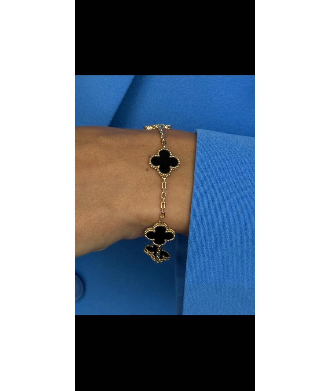 VAN CLEEF & ARPELS Черный браслет из желтого золота, фото 2