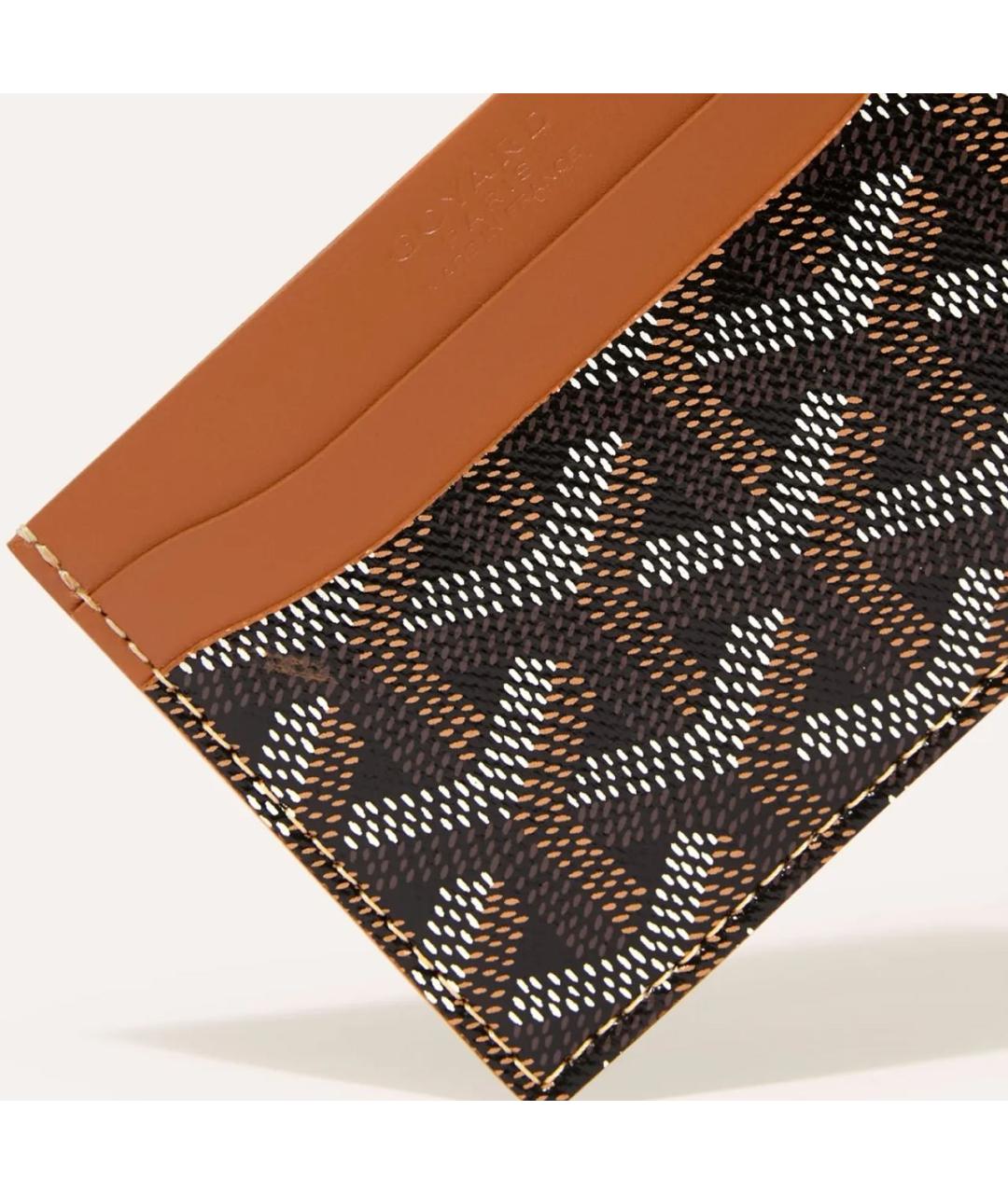 GOYARD Коричневый кожаный кардхолдер, фото 3