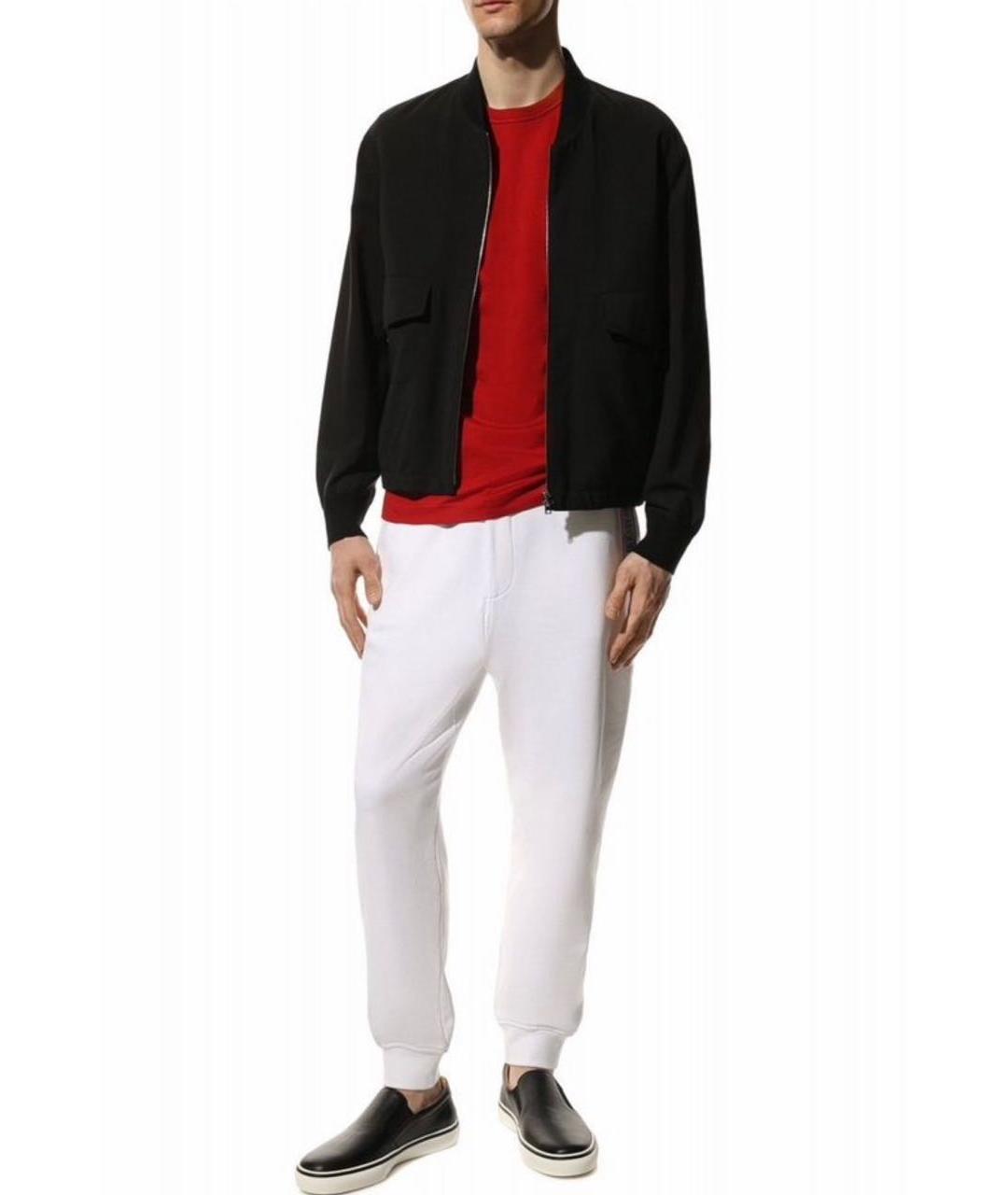 ALEXANDER MCQUEEN Белые хлопковые повседневные брюки, фото 3