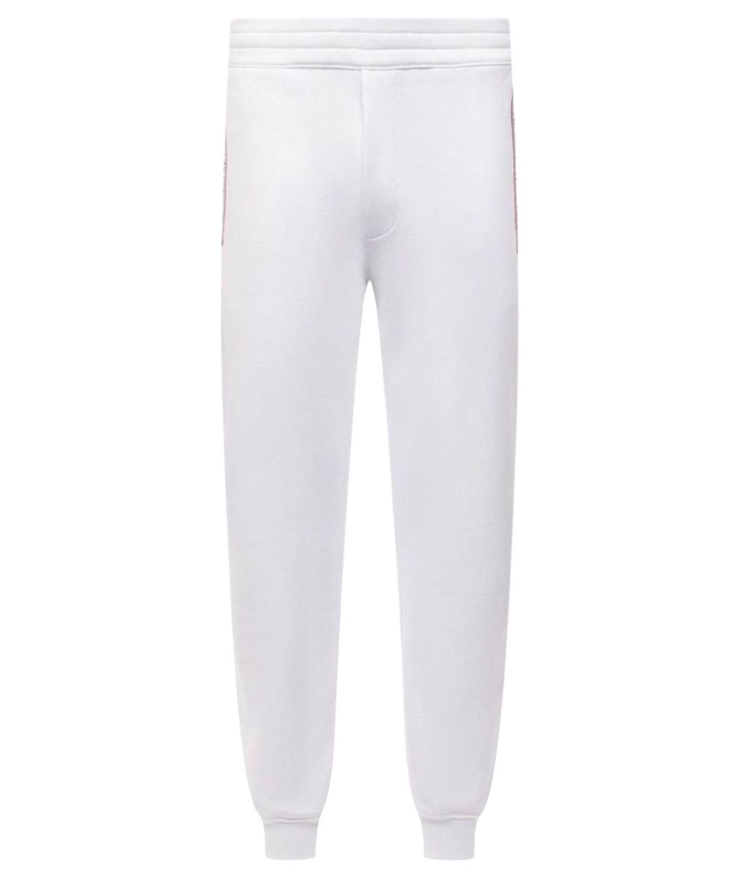 ALEXANDER MCQUEEN Белые хлопковые повседневные брюки, фото 1