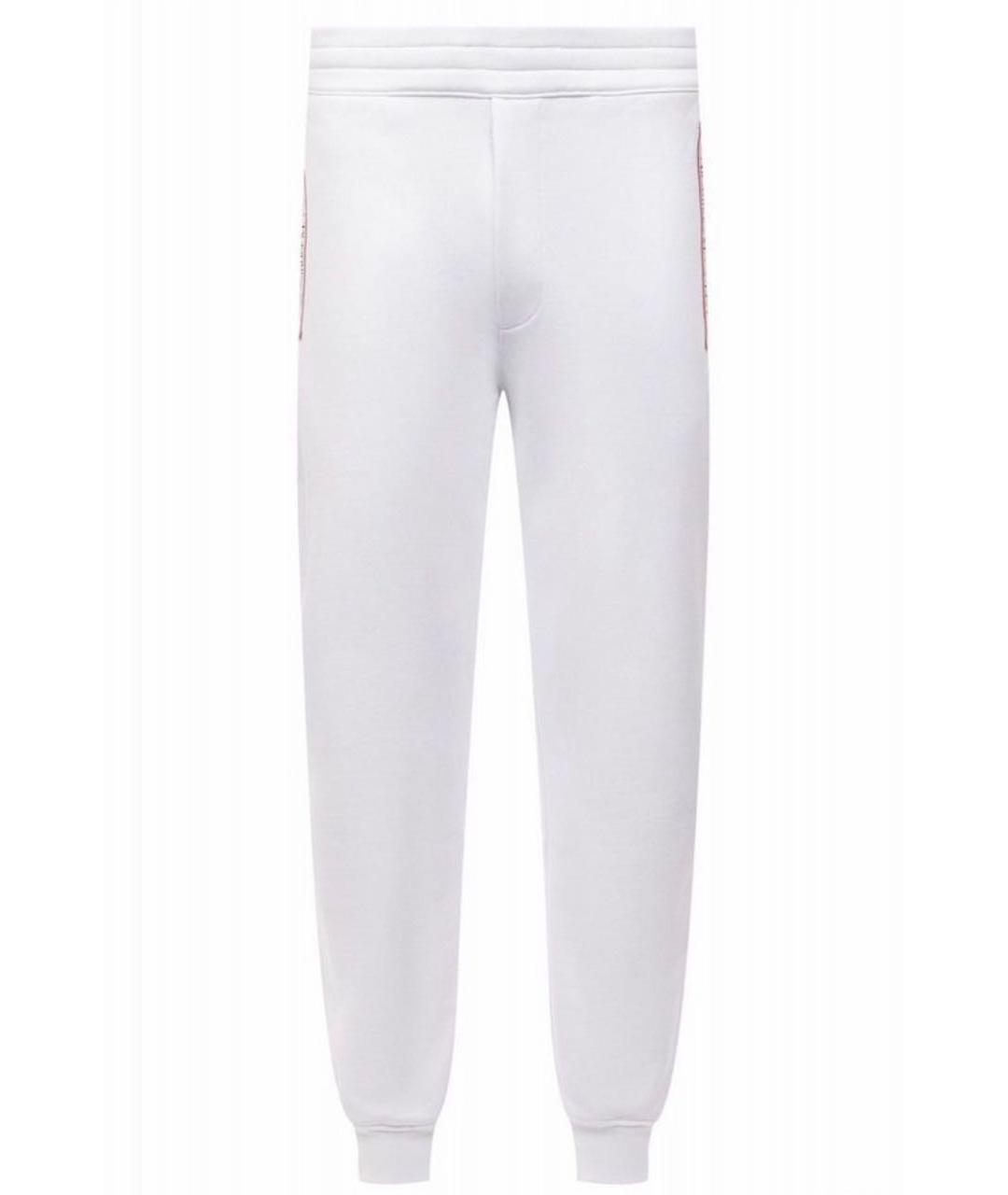 ALEXANDER MCQUEEN Белые хлопковые повседневные брюки, фото 6