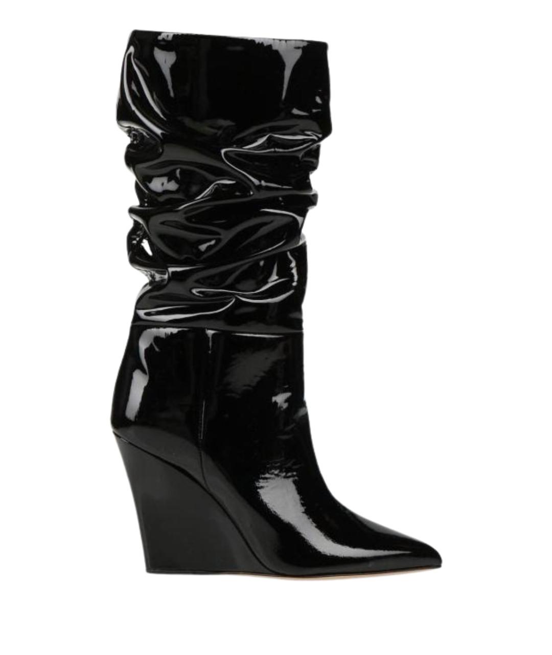 PARIS TEXAS Черные сапоги из лакированной кожи, фото 1
