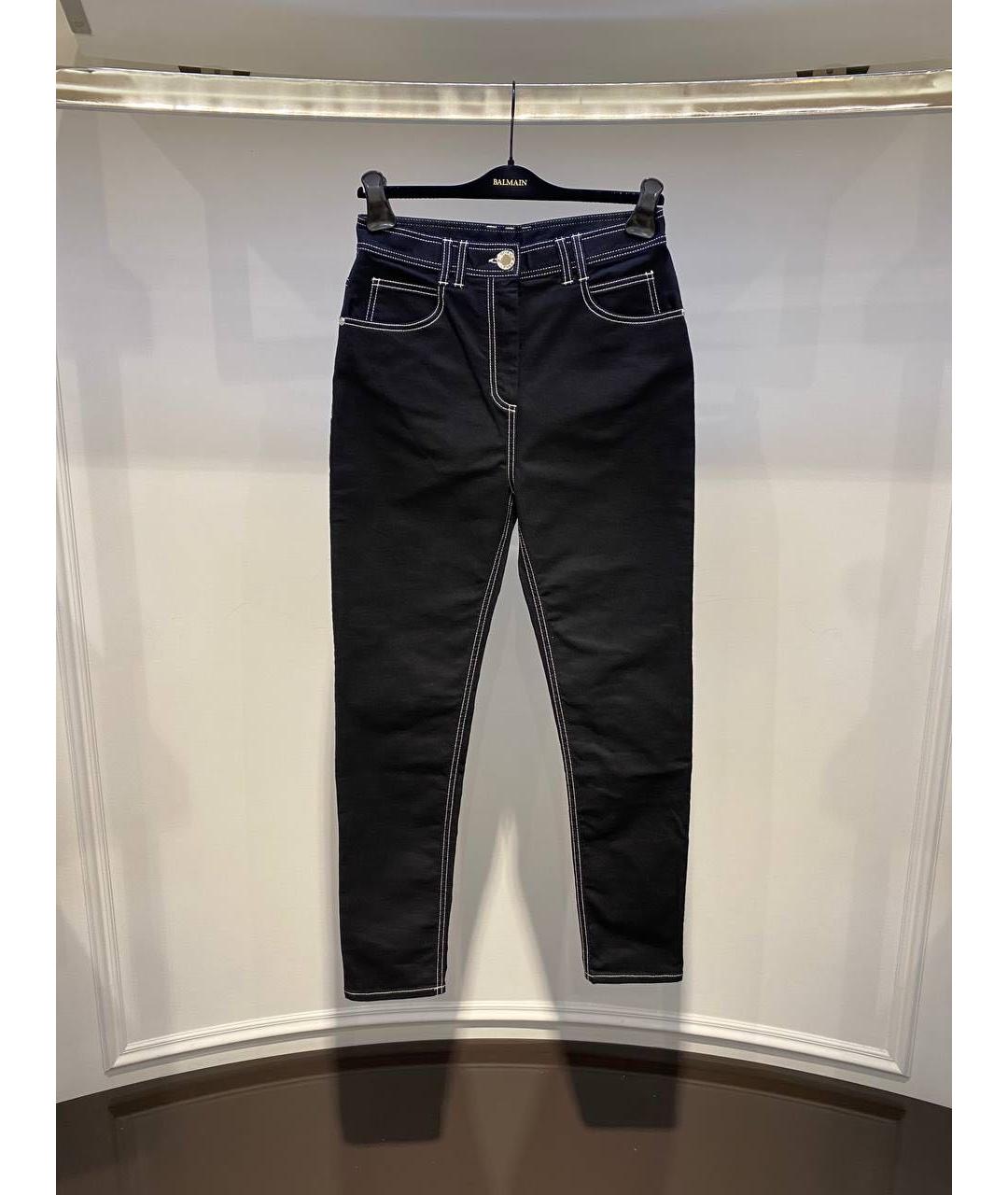 BALMAIN Черные хлопковые джинсы слим, фото 3