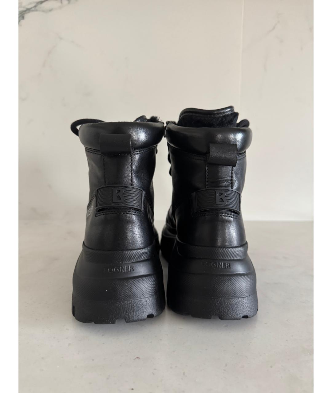 BOGNER Черные кожаные ботинки, фото 4