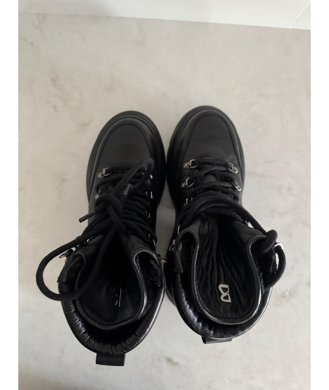 BOGNER Черные кожаные ботинки, фото 3