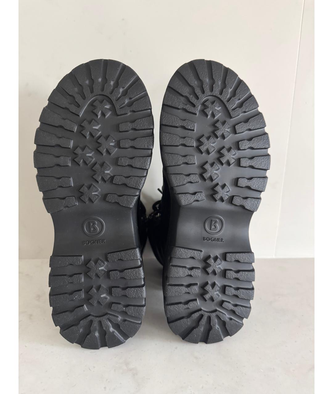 BOGNER Черные кожаные ботинки, фото 5
