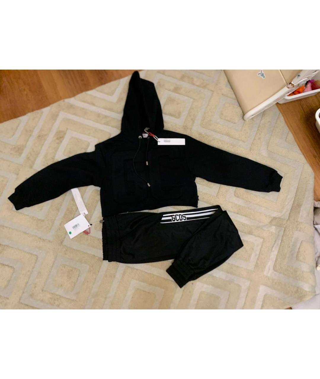 GCDS Черные прямые брюки, фото 7