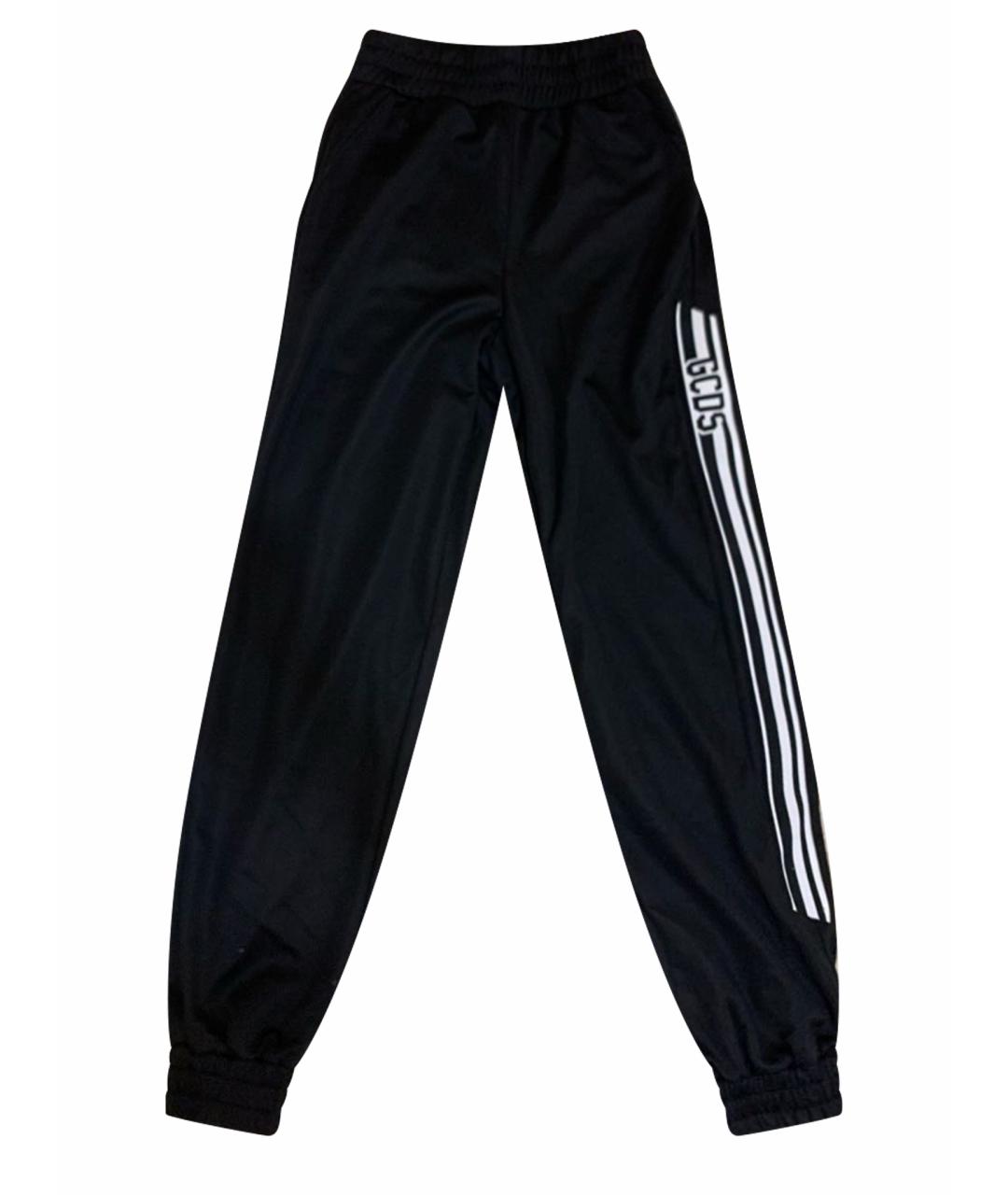 GCDS Черные прямые брюки, фото 1