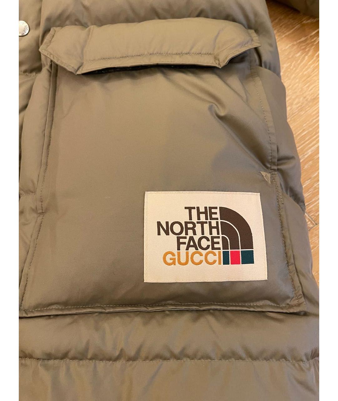 THE NORTH FACE Зеленый полиэстеровый пуховик, фото 5