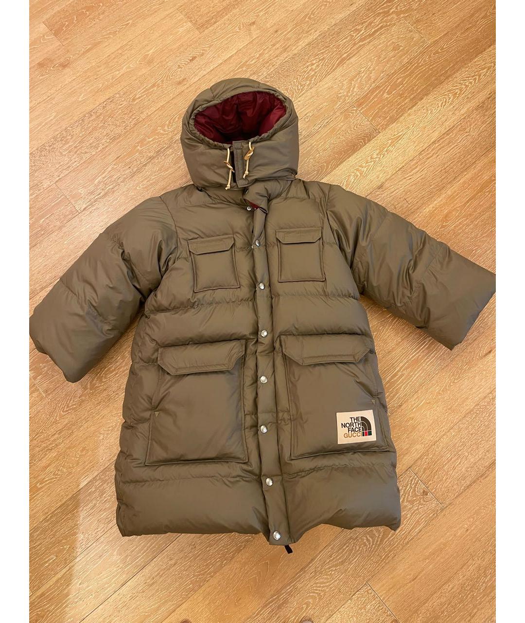 THE NORTH FACE Зеленый полиэстеровый пуховик, фото 4